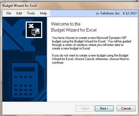 Welcome to Budget Wizard for Excel