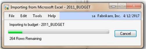 Importing from Microsoft Excel