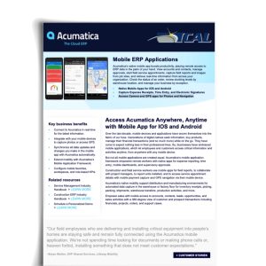 Acumatica Mobile ERP Application