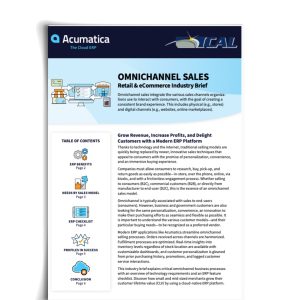 Acumatica OMNICHANNEL SALES Retail & eCommerce Industry