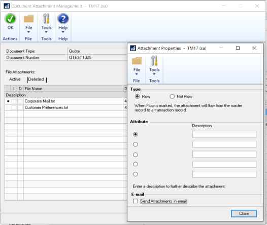 Microsoft Dynamics GP 2016 Feature of the Day – Manage-Edit Attachments that Flow to Transactions