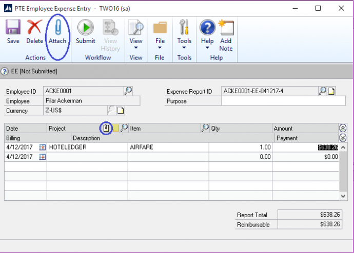 Microsoft Dynamics GP 2016 Feature of the Day – Project Expenses – Document Attachments
