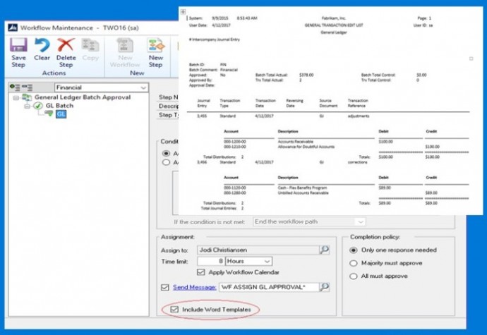 Microsoft Dynamics GP 2016 Feature of the Day – Word templates for Batch Approval workflow emails
