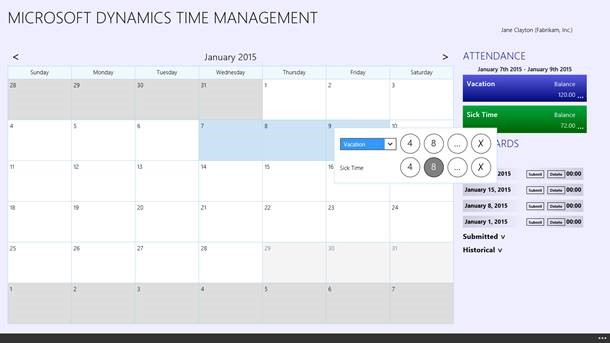 Time Management App Entering Time