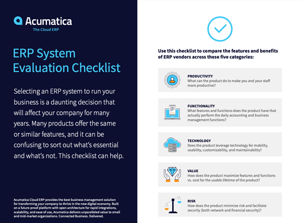 ERP System Evaluation Checklist Paper