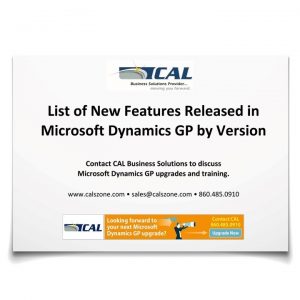 Microsoft Dynamics GP Features since 2013