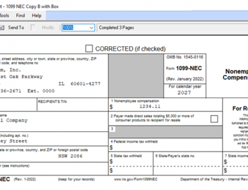 Microsoft Dynamics GP October 2022 Release New Feature – Payables 1099-NEC form prints with LINES and BOXES